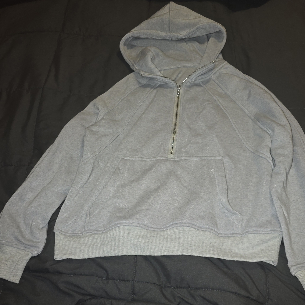 Women's Gray Half-Zip Sweater